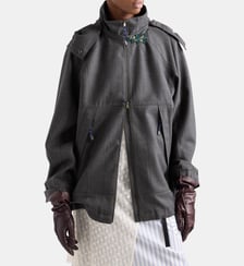 Veste en laine hopsack Prada