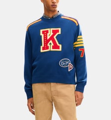 'KENZO Work And Play' embroidered jumper in wool and cotton Kenzo