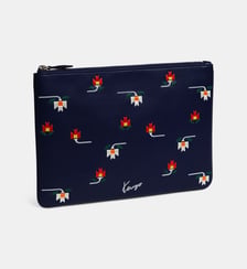 Pochette Ikat Flower en cuir Kenzo