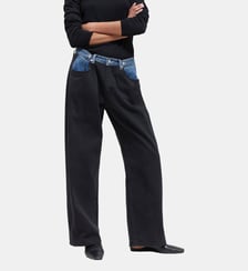 Pantalon Hayla large en denim The Frankie Shop