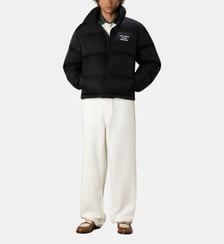 Slogan Puffer Jacket:. Drôle De Monsieur