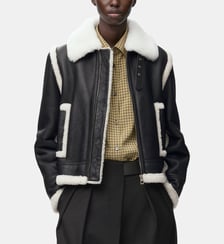 Veste Aviateur en Peau Lainée Loewe