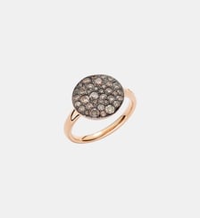 Bague en or rose et diamants cognac Pomellato