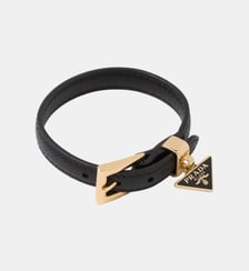 Bracelet en cuir signature Prada