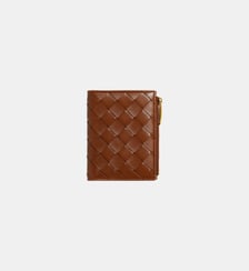 Portefeuille Intrecciato zippé en cuir Bottega Veneta
