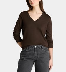 Pull Nya V droit fine maille Galeries Lafayette