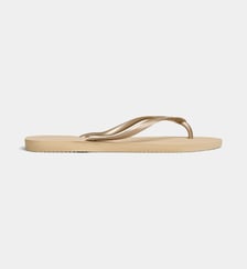 Tongs slim unies brides métallisées Havaianas