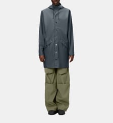 Imperméable mi long enduit capuche Rains