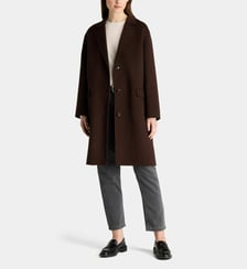 Manteau mi-long Claudel laine recyclée mélangée Galeries Lafayette