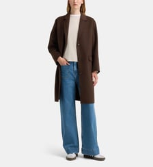 Manteau mi-long Claudel laine recyclée mélangée Galeries Lafayette