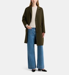 Manteau mi-long Claudel laine recyclée mélangée Galeries Lafayette