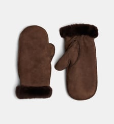 Moufles Castor daim ou cuir doublure laine Galeries Lafayette