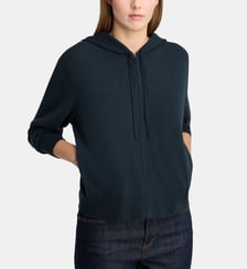Gilet zippé à capuche Zaco cachemire femme Galeries Lafayette