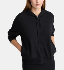 Gilet zippé à capuche Zaco cachemire femme Galeries Lafayette
