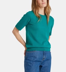 Pull droit Difi manches courtes en cachemire Galeries Lafayette