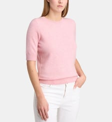 Pull droit Difi manches courtes en cachemire Galeries Lafayette
