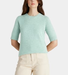 Pull droit Difi manches courtes en cachemire Galeries Lafayette