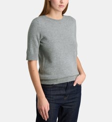 Pull droit Difi manches courtes en cachemire Galeries Lafayette