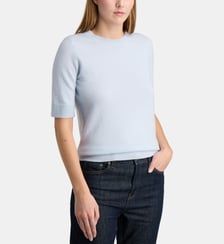 Pull droit Difi manches courtes en cachemire Galeries Lafayette