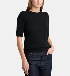 Pull droit Difi manches courtes en cachemire Galeries Lafayette