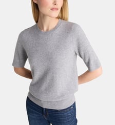 Pull droit Difi manches courtes en cachemire Galeries Lafayette