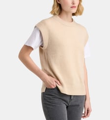 Pull Solal sans manches laine et cachemire féminin Galeries Lafayette
