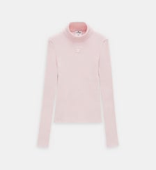 Pull ajusté maille côtelée Courrèges