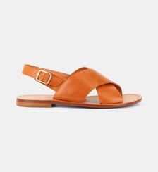 Sandales plates Amina en cuir Mellow Yellow