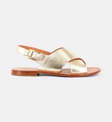 Sandales plates Amina en cuir Mellow Yellow
