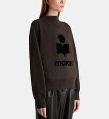 Sweat droit Moby signature coton mélangé Isabel Marant