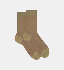 Chaussettes classiques fantaisie caviar laine mélangée Doré Doré
