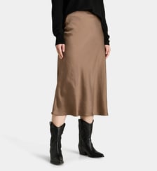 Jupe midi Turin fluide satinée Galeries Lafayette