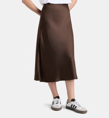 Jupe midi Turin fluide satinée Galeries Lafayette