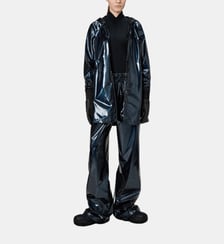 Imperméable droit mi-long à capuche cirée Rains