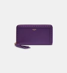 Portefeuille long zippé Premier Flirt en cuir Lancel