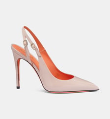 Escarpins en cuir verni double boucle Santoni