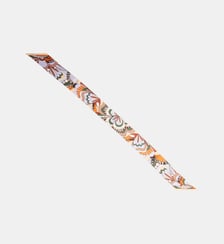 Bandeau en twill de soie à motif graphique Lancel