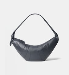Sac à main Croissant Large en cuir Lemaire