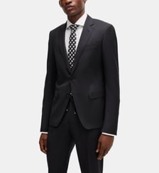 Veste droite en sergé de laine vierge modèle H-Huge-B1 BOSS
