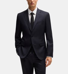 Veste droite en sergé de laine vierge modèle H-Huge-B1 BOSS