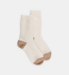 Chaussette en laine polaire bicolore Doré Doré