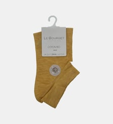 Socquettes courtes unies en coton biologique Le Bourget