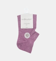 Socquettes courtes unies en coton biologique Le Bourget