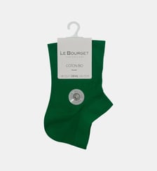 Socquettes courtes unies en coton biologique Le Bourget