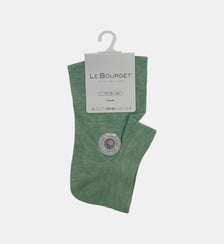 Socquettes courtes unies en coton biologique Le Bourget