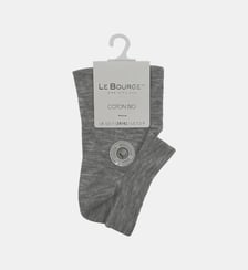 Socquettes courtes unies en coton biologique Le Bourget