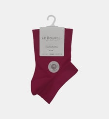 Socquettes courtes unies en coton biologique Le Bourget