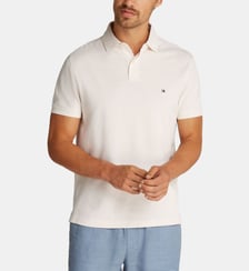 Polo droit en coton logo flag Tommy Hilfiger