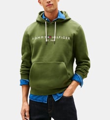 Sweat droit signature Tommy Hilfiger