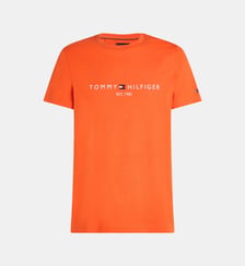 T-shirt droit signature coton organique Tommy Hilfiger